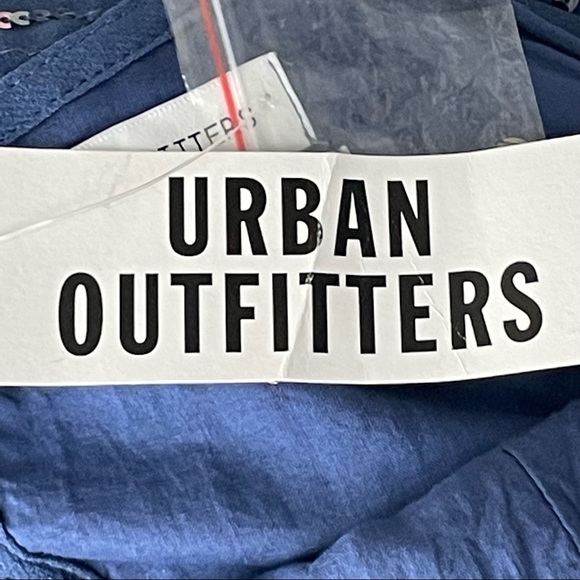 URBAN OUTFITTERS NWT HANNA EMBELLISHED SEQUIN BABYDOLL MINI BLUE SILVER DRESS XS - Picture 4 of 15